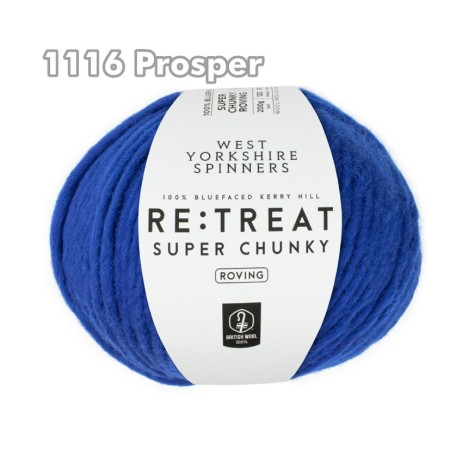 WYS - Re:Treat - SUPER Chunky Roving - Bluefaced Kerry Hill-Schaf - extra stark