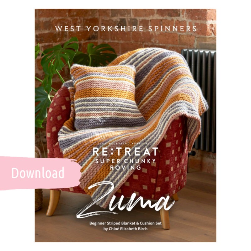 WYS - Zuma Decke und Kissen in fröhlichen Streifen - Download Anleitung
