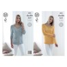 King Cole Strickanleitung 4835 Bamboo Cotton für Pullover und Strickjacke