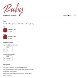 WYS - Häkelmütze und Schal Ruby  - Download Anleitung