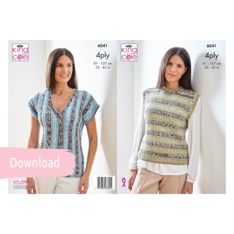 King Cole Strickanleitung 6041 für Damen mit Norse 4Ply - Download-Anleitung