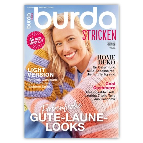 Burda Stricken - 01/2024 - Farbenfrohe Gute Laune Looks!