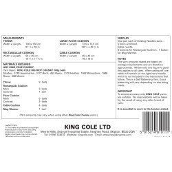 King Cole Strickanleitung 5152 "Home-Accessoires" für Riot Chunky Garn