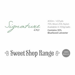 West Yorkshire Spinners - Signature 4ply - Sweet Shop Range - Feines Garn in "süßen" Farben