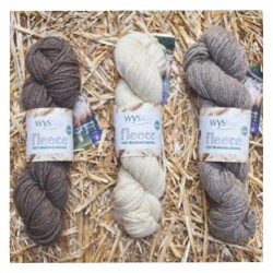 WYS - Bluefaced Leicester ARAN - Natural Collection - Fleece Range - ungefärbte Premium-Wolle