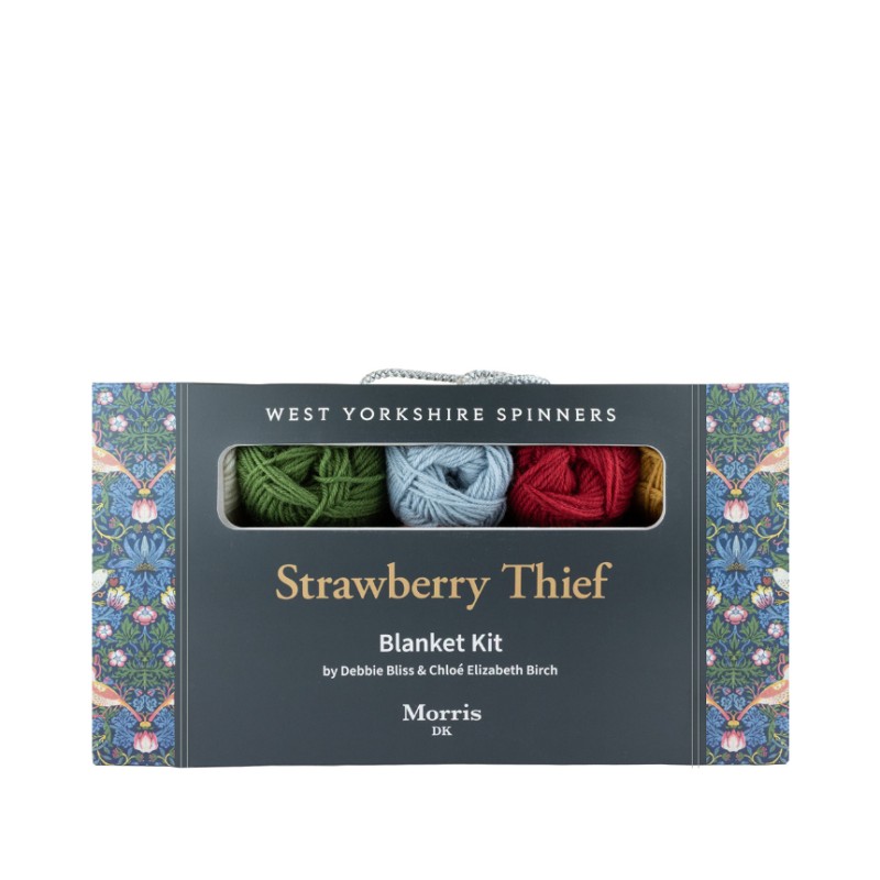 WYS - Strick-Set für die Decke "Strawberry Thief" mit Morris DK