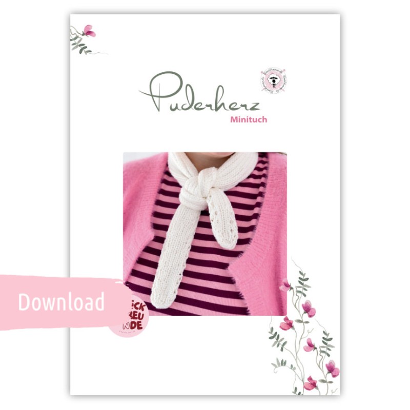 Woolhouse Strickanleitung - Puderherz Minituch - DOWNLOAD