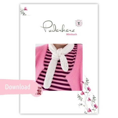 Woolhouse Strickanleitung - Puderherz Minituch - DOWNLOAD