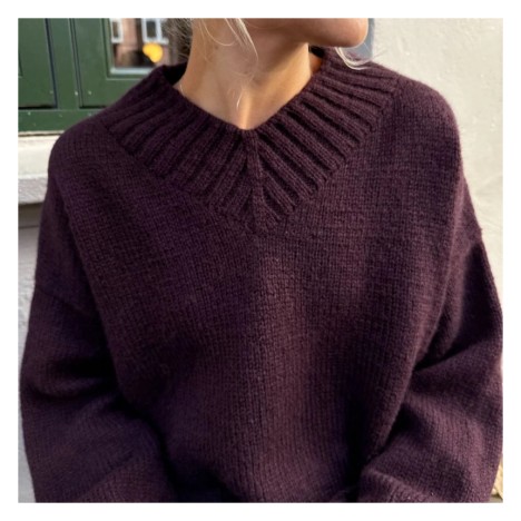 Strickanleitung PetiteKnit - Hannah Sweater V-neck