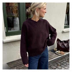Strickanleitung PetiteKnit - Hannah Sweater V-neck