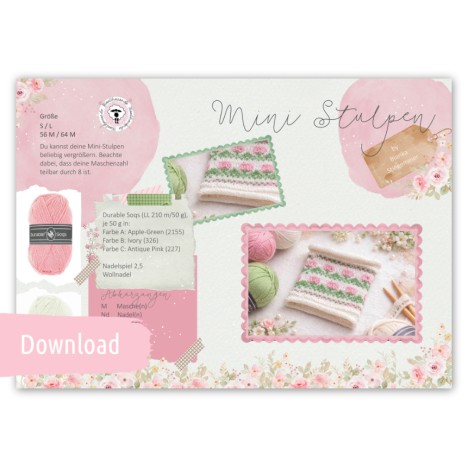 DOWNLOAD - Mini-Stulpen - Strickanleitung mit Durable Soqs