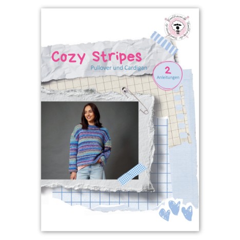 Cozy Stripes - Strickanleitung für Pullover und Cardigan aus Flair Chunky - Printversion