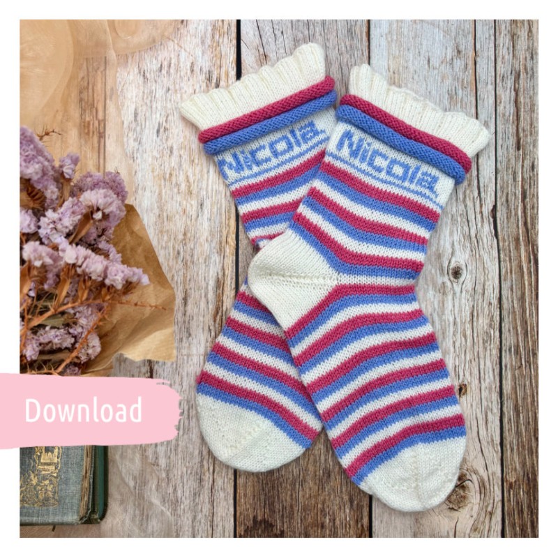 DOWNLOAD - Nicola's Socke - Strickanleitung mit Signature 4ply