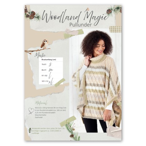 Woodland Magic - Strickanleitung für einen Poncho mit Harvest DK - Printversion