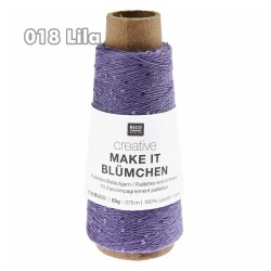 Rico Design - Make it Blümchen - feines Beilaufgarn mit Pailetten