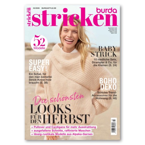 Burda Stricken - 3/2026 - Die schönsten Looks für den Herbst