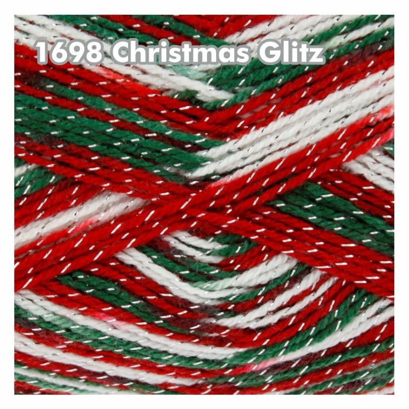 King Cole Glitz DK - Glitzerndes Garn, besonders gut für Weihnachten geeignet