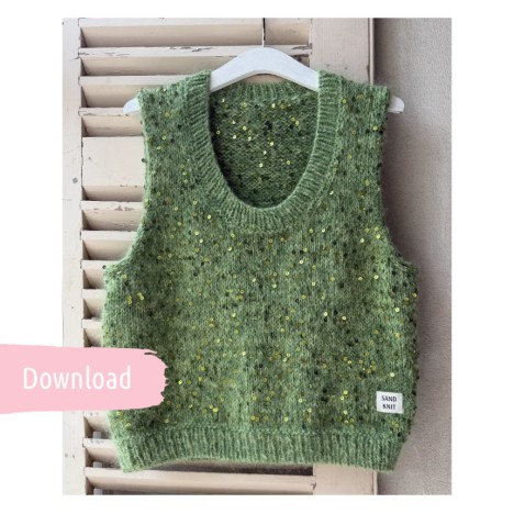DOWNLOAD - Sand Knit - Adel Slipover O-Neck - Strickanleitung für einen Pullunder