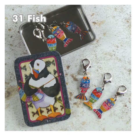 Emma Ball - Maschenmarkierer mit Karabiner in Dose - Crochet Marker in Tin