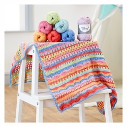 Häkel-Set Carousel für eine Baby-Decke mit West Yorkshire Spinners Bo Peep DK