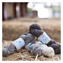 WYS - 100% Bluefaced Leicester Roving - ungefärbte Wolle zum Färben und Filzen