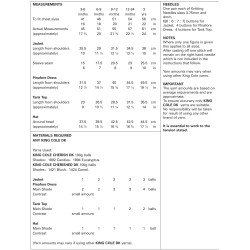 King Cole Strickanleitung (DK) 4804 für Babies - Pollunder, Kleidchen, Mützen, Schals