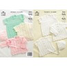 King Cole Strickanleitung (3ply/4ply) 3366 für Babies - Mützen, Kleidchen, Jäckchen