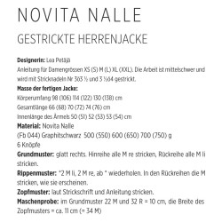 Herrenstrickjacke aus Novita Nalle- Download Anleitung