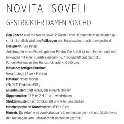 Damenponcho aus Novita Isoveli - Download Anleitung