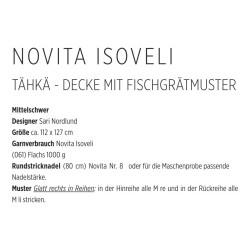 Decke Tähkä Fischgrätmuster aus Novita Isoveli - Download Anleitung