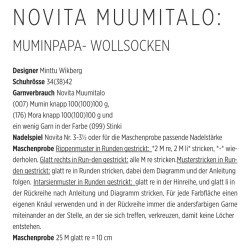 Wollsocken Muminpapa aus Novita Muumitalo - Download-Anleitung