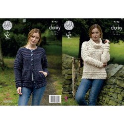 King Cole Strickanleitung (Chunky) 4743 für Damen